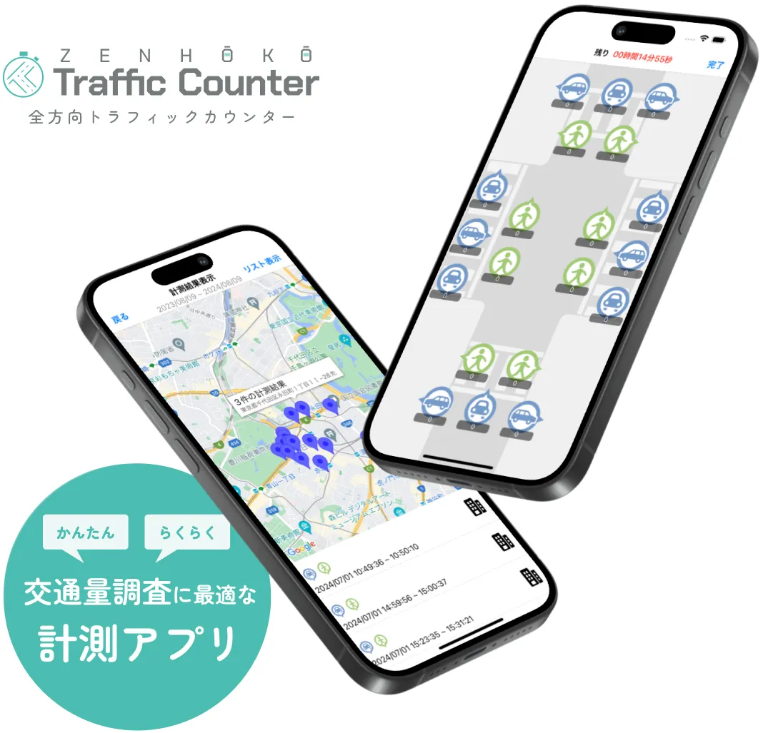 自社サービス『全方位トラフィックカウンター』リリース(人流までカウントできる交通量調査アプリケーション)